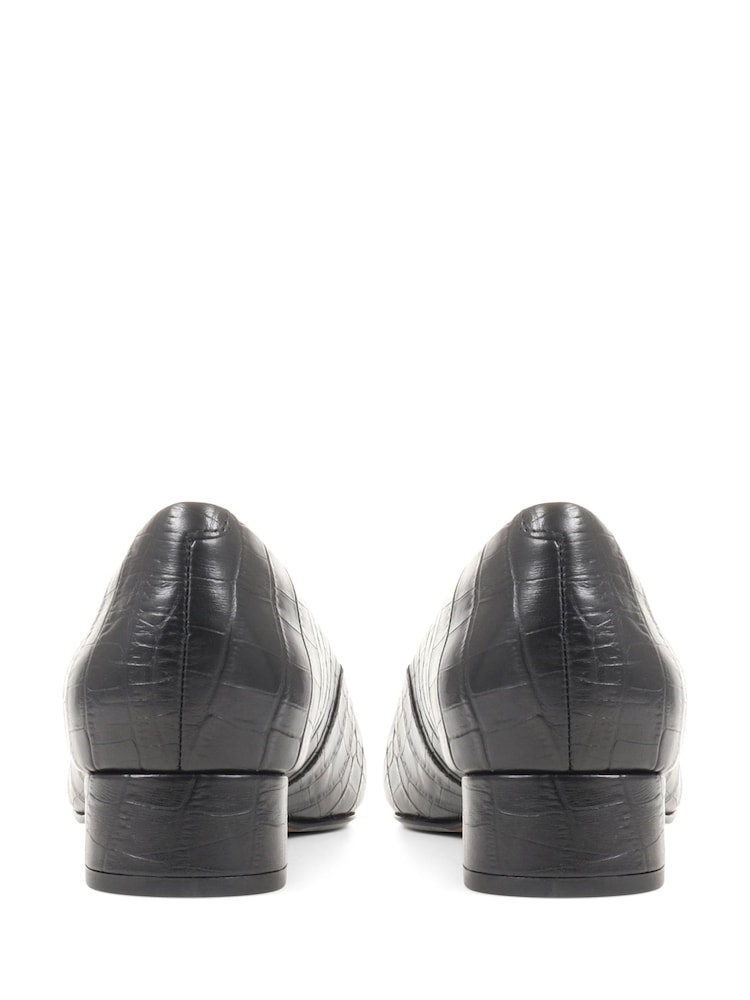 Jones Bootmaker Black Regular Fit Sunstone Leather Court Shoes - Image 4 of 6