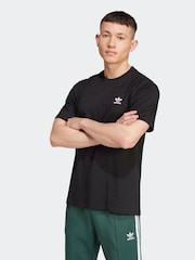 adidas originals Black Originals Trefoil Essentials 100% Cotton T-Shirt - Image 1 of 14