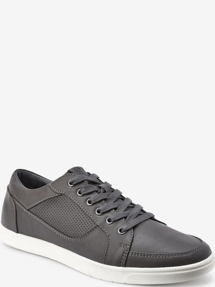 Grey Regular Fit Smart Casual Trainers - Image 2 of 5