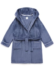 Chelsea Peers Blue Kids Fleece Hooded Dressing Gown - Image 5 of 6