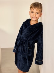 Chelsea Peers Blue Kids Fleece Hooded Dressing Gown - Image 1 of 7