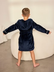 Chelsea Peers Blue Kids Fleece Hooded Dressing Gown - Image 4 of 7