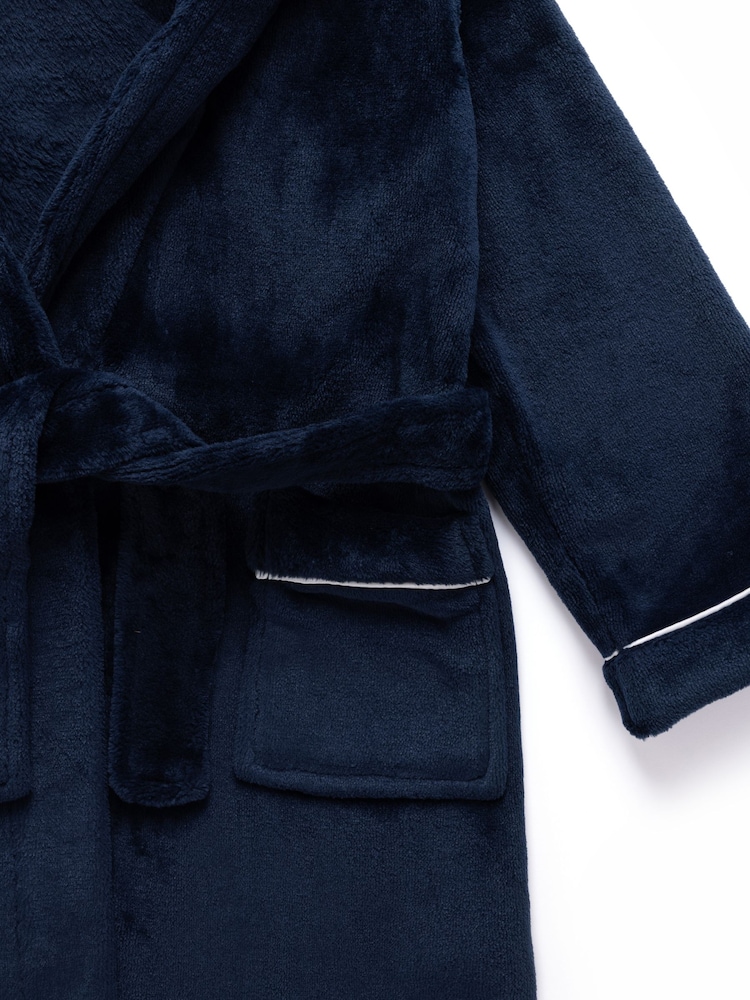 Chelsea Peers Blue Kids Fleece Hooded Dressing Gown - Image 7 of 7 Chelsea Peers Blue Kids Fleece Hooded Dressing Gown - Image 7 of 7