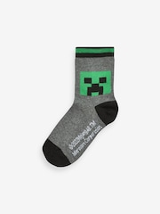 Minecraft Creeper License Character 5 Pack Cotton Rich Socks - Image 4 of 6