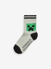 Minecraft Creeper License Character 5 Pack Cotton Rich Socks - Image 6 of 6
