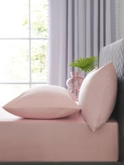 Pink Easy Care Polycotton Fitted Sheet - Image 1 of 5