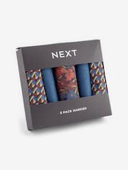 Multi Geo Floral Handkerchiefs 5 Pack - Image 1 of 2