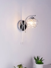 Dar Lighting Silver Elma Wall Light - Image 1 of 4
