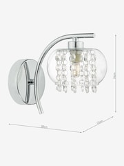 Dar Lighting Silver Elma Wall Light - Image 4 of 4