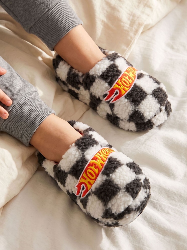 Vanilla Underground Black Hot Wheels Logo Slip On Loafer Slippers - Image 1 of 6 Vanilla Underground Black Hot Wheels Logo Slip On Loafer Slippers - Image 1 of 6