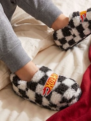 Vanilla Underground Black Hot Wheels Logo Slip On Loafer Slippers - Image 2 of 6