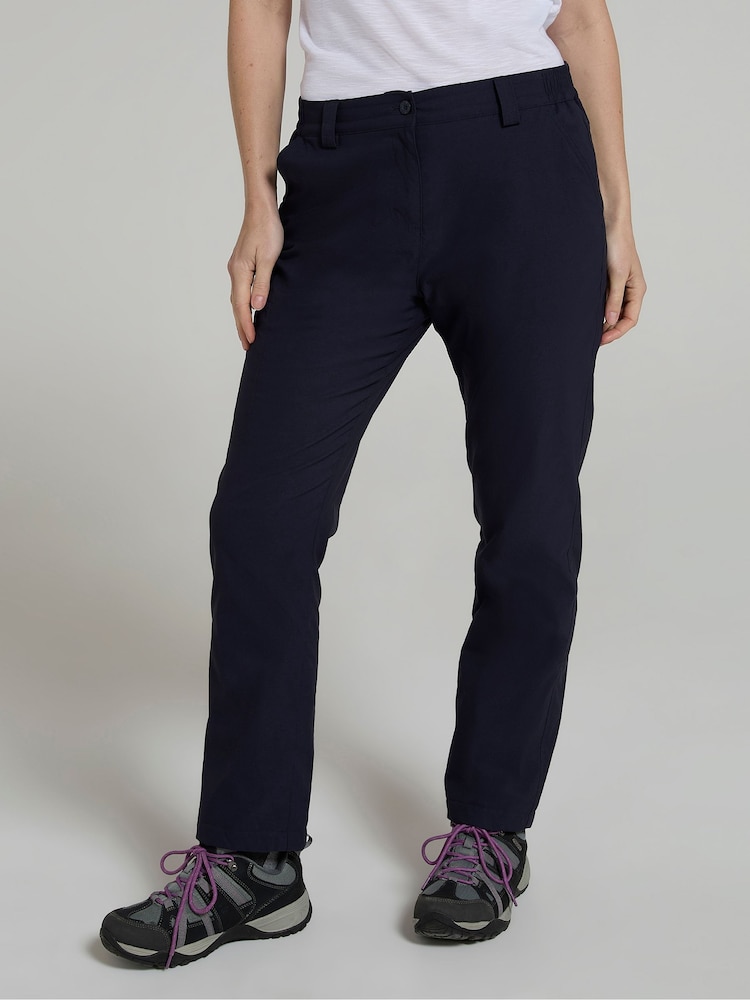 Mountain Warehouse Blue Winter Hiker Stretch Quick Dry Fleece Lined Trousers - Image 1 of 4