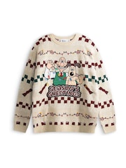 Vanilla Underground Wallace And Gromit Season Greetings Christmas Jumper - 6এর মধ্যে 1 ছবি