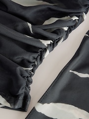 Zebra Print Ruched Long Sleeved Mesh Top - Image 3 of 3