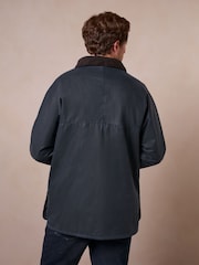 Celtic & Co. Blue Grown On Sleeve Waxed Jacket - Image 3 of 10