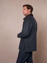 Celtic & Co. Blue Grown On Sleeve Waxed Jacket - Image 4 of 10