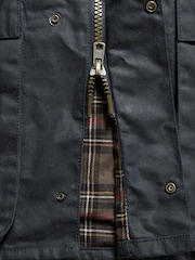 Celtic & Co. Blue Grown On Sleeve Waxed Jacket - Image 9 of 10