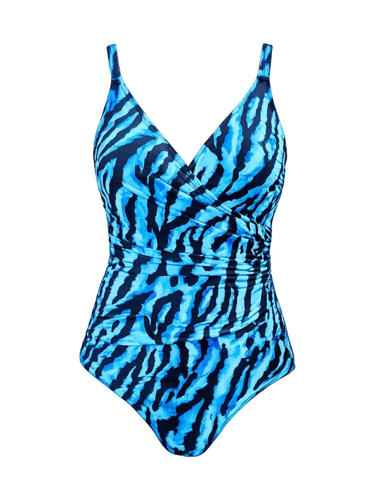 Seaspray Blue Long Length Madagascar Mock Wrap Tummy Control Swimsuit - Image 6 of 6 Seaspray Blue Long Length Madagascar Mock Wrap Tummy Control Swimsuit - Image 6 of 6