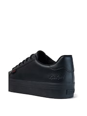 Kickers Black Leather Womens Tovni Stack Leather Trainers - Image 12 of 17