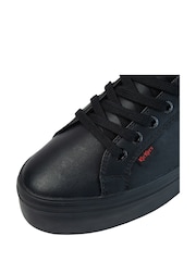 Kickers Black Leather Womens Tovni Stack Leather Trainers - Image 13 of 17