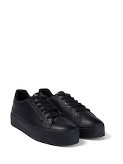 Kickers Black Leather Womens Tovni Stack Leather Trainers - Image 2 of 17