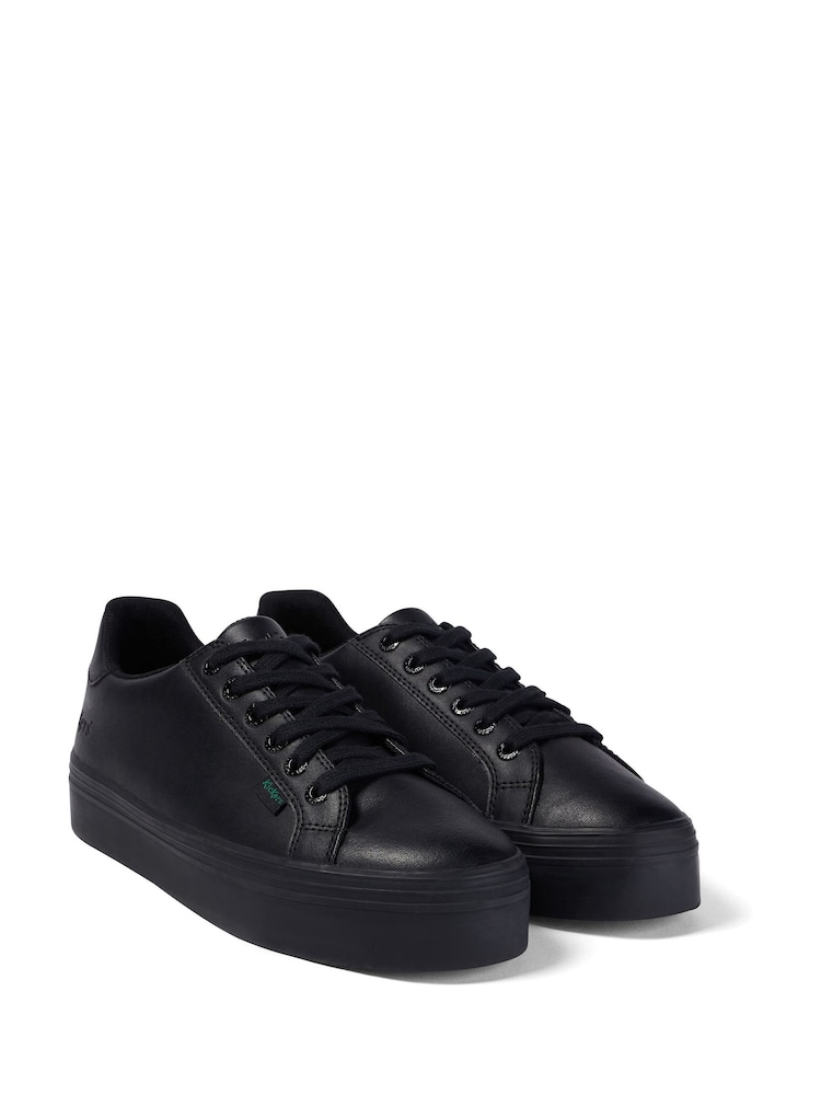 Kickers Black Leather Womens Tovni Stack Leather Trainers - Image 2 of 17