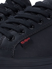 Kickers Black Leather Womens Tovni Stack Leather Trainers - Image 20 of 22