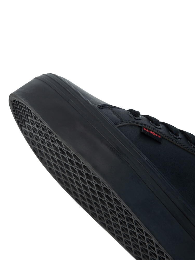Kickers Black Leather Womens Tovni Stack Leather Trainers - Image 22 of 22 Kickers Black Leather Womens Tovni Stack Leather Trainers - Image 22 of 22