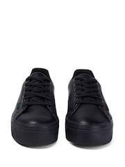 Kickers Black Leather Womens Tovni Stack Leather Trainers - Image 5 of 17