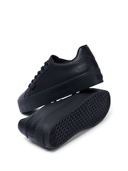 Kickers Black Leather Womens Tovni Stack Leather Trainers - Image 8 of 17