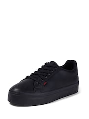Kickers Black Leather Womens Tovni Stack Leather Trainers - Image 9 of 17