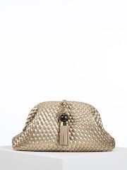 Luella Grey Gold Indigo Oversized Clutch - Image 4 of 6
