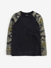 Khaki Green Camo Raglan T-Shirts 3 Pack (3-16yrs) - Image 4 of 5
