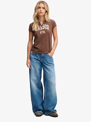 Superdry Brown Notch Neck Graphic T-Shirt - Image 3 of 5