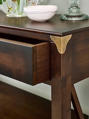 Laura Ashley Dark Chestnut Balmoral 2 Drawer Console Table - Image 3 of 7