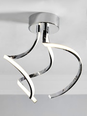 Chrome Callie Flush Ceiling Light - Image 1 of 9