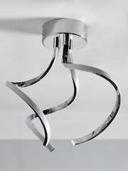Chrome Callie Flush Ceiling Light - Image 2 of 9