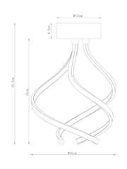 Chrome Callie Flush Ceiling Light - Image 4 of 9