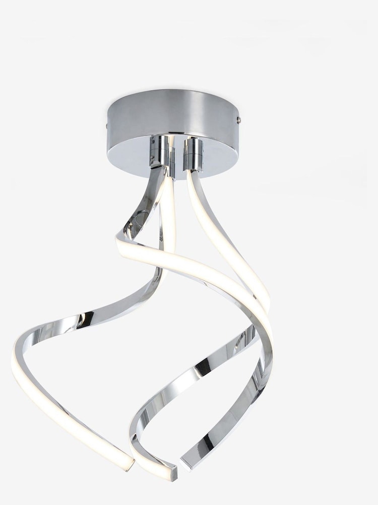 Chrome Callie Flush Ceiling Light - Image 9 of 9
