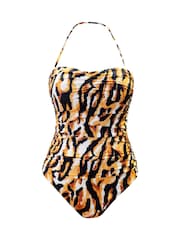 Seaspray Natural Regular Length Madagascar Gathered Bandeau Tummy Control Swimsuit - Image 6 of 6