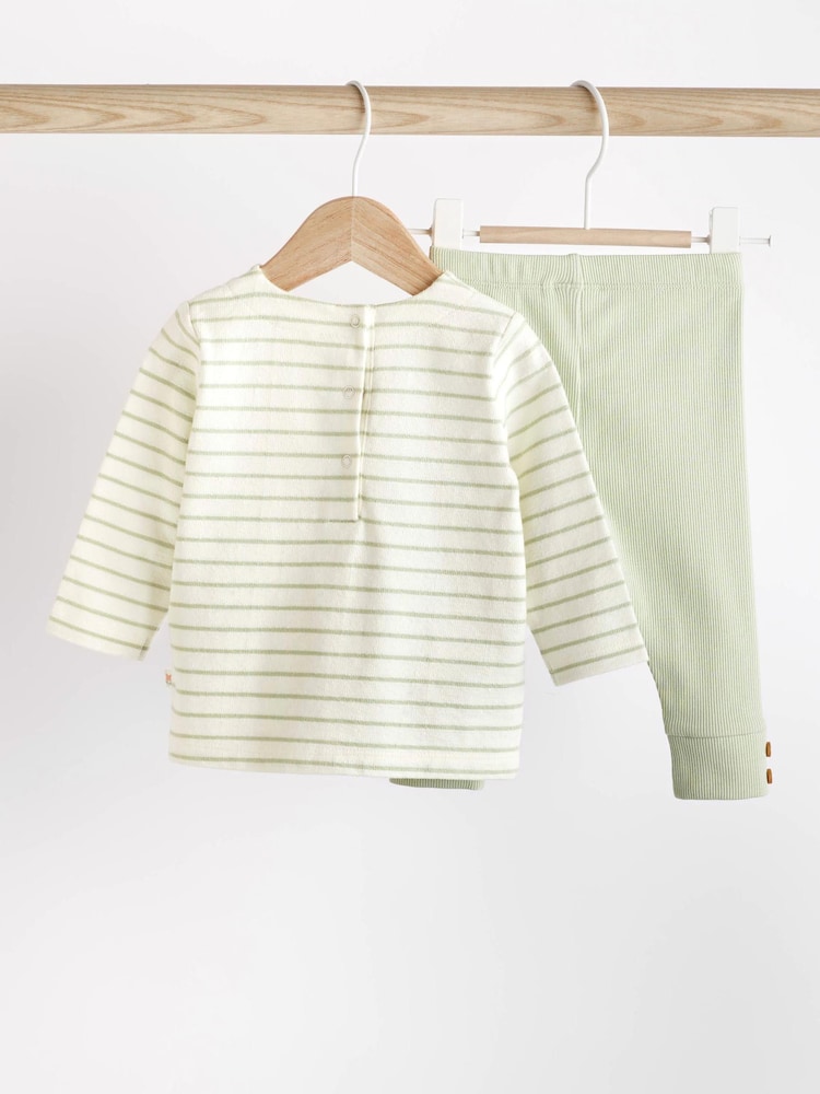 Green Bunny Baby Top And Leggings Set - Image 2 of 11 Green Bunny Baby Top And Leggings Set - Image 2 of 11