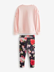 Baker by Ted Baker Bow Sweater and Floral Leggings Set - Image 10 of 12