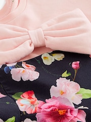 Baker by Ted Baker Bow Sweater and Floral Leggings Set - Image 11 of 12