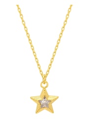 Estella Bartlett Gold Tone Stars So Bright Cubic Zirconia Pendant - Image 1 of 4