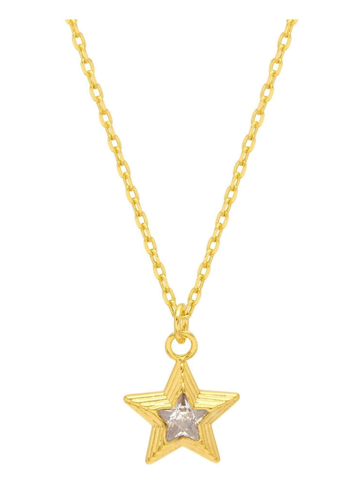 Estella Bartlett Gold Tone Stars So Bright Cubic Zirconia Pendant - Image 1 of 4
