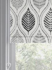 Grey Lino Leaf Made to Measure Roller Blind - Image 5 of 6
