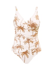 Seaspray Cream Regular Length Sahara Mock Wrap Tummy Control Swimsuit - Image 7 of 7