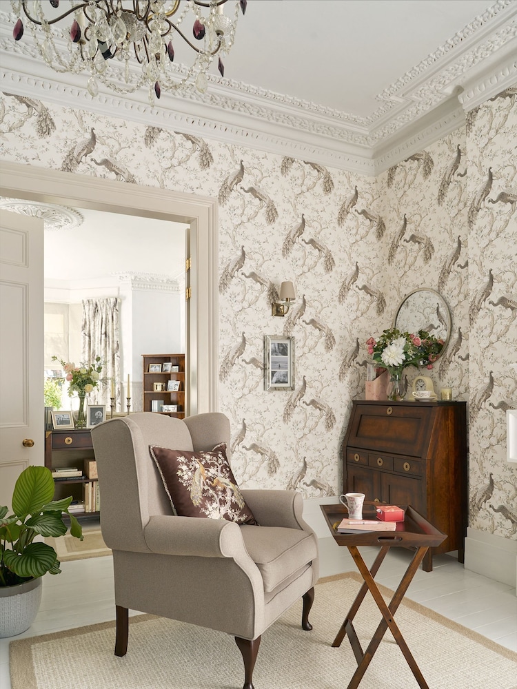 Laura Ashley Soft Truffle Belvedere 10M Wallpaper - Image 1 of 4