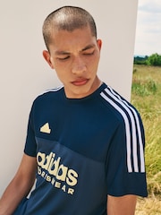 adidas Blue Tiro T-Shirt - Image 1 of 5