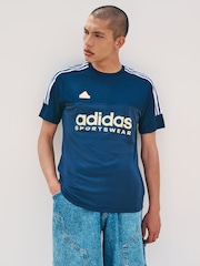 adidas Blue Tiro T-Shirt - Image 2 of 5